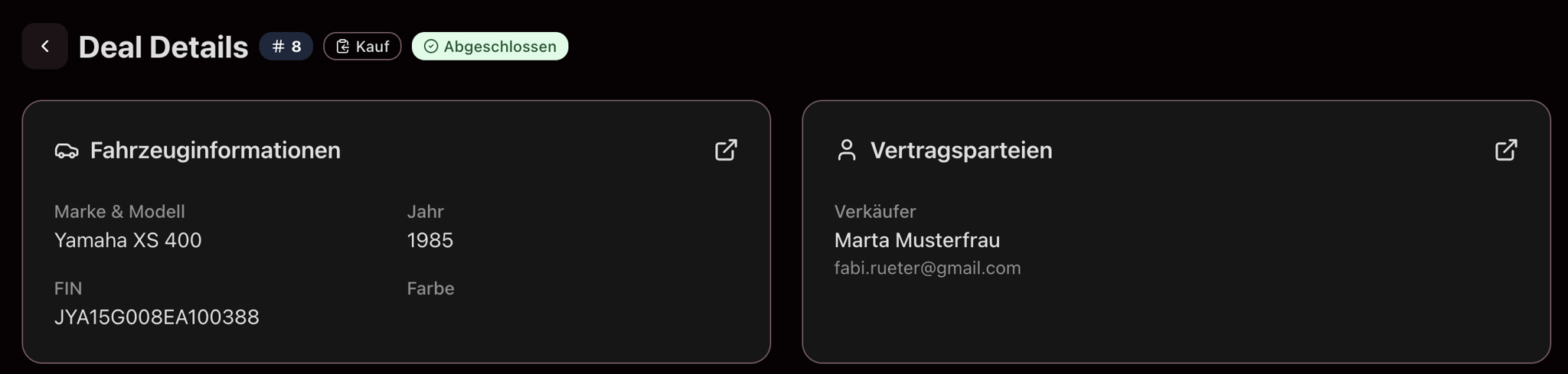 Kauf von privat – Vertrag & Ankaufsrechnung